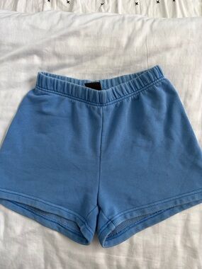 TNA Light Blue Elastic-Waist Athletic Shorts